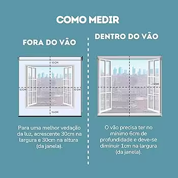 como medir cortina para janela