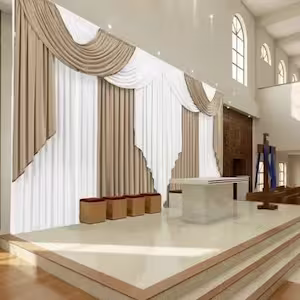 cortinas para igreja evangélica